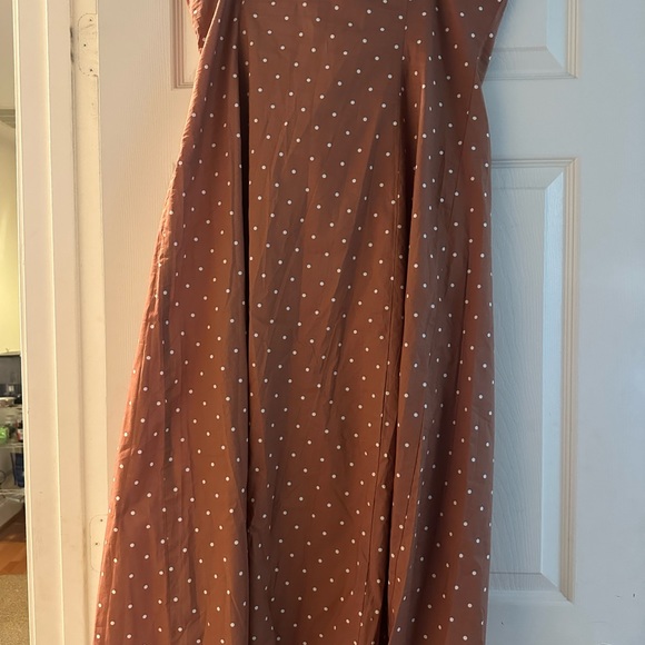 NWT WeWoreWhat Polka Dot Halter Midi Dress - Picture 3 of 6